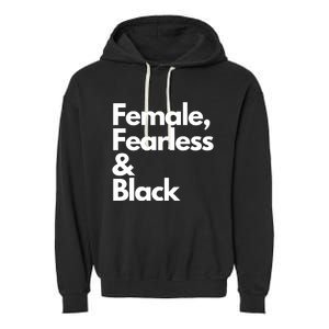 Female Fearless And Black Garment-Dyed Fleece Hoodie