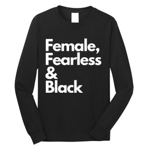 Female Fearless And Black Long Sleeve Shirt