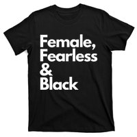 Female Fearless And Black T-Shirt