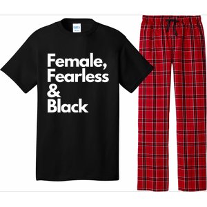 Female Fearless And Black Pajama Set