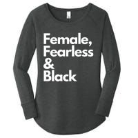 Female Fearless And Black Women's Perfect Tri Tunic Long Sleeve Shirt