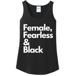 Female Fearless And Black Ladies Essential Tank