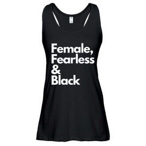 Female Fearless And Black Ladies Essential Flowy Tank