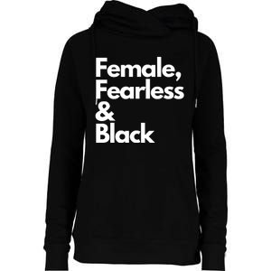 Female Fearless And Black Womens Funnel Neck Pullover Hood