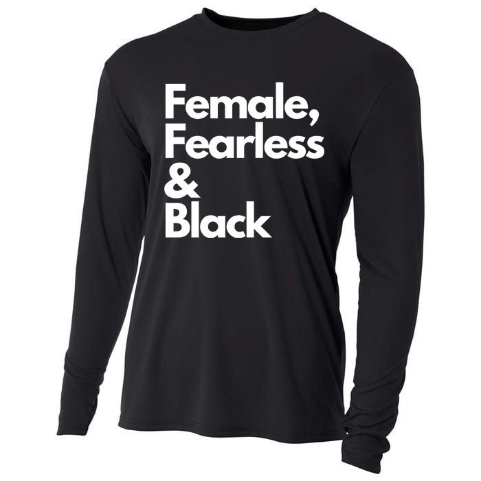 Female Fearless And Black Cooling Performance Long Sleeve Crew