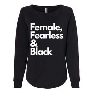 Female Fearless And Black Womens California Wash Sweatshirt