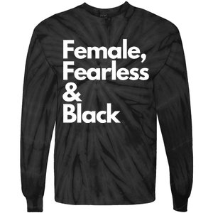 Female Fearless And Black Tie-Dye Long Sleeve Shirt