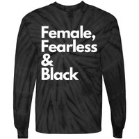 Female Fearless And Black Tie-Dye Long Sleeve Shirt