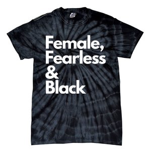 Female Fearless And Black Tie-Dye T-Shirt