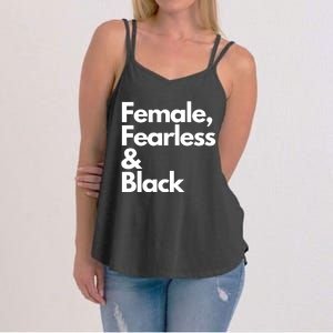 Female Fearless And Black Women's Strappy Tank