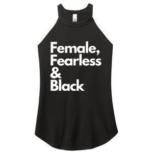 Female Fearless And Black Women's Perfect Tri Rocker Tank