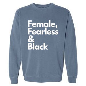 Female Fearless And Black Garment-Dyed Sweatshirt