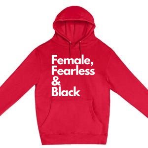 Female Fearless And Black Premium Pullover Hoodie