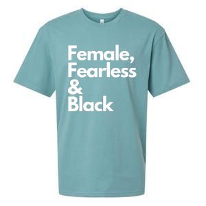 Female Fearless And Black Sueded Cloud Jersey T-Shirt