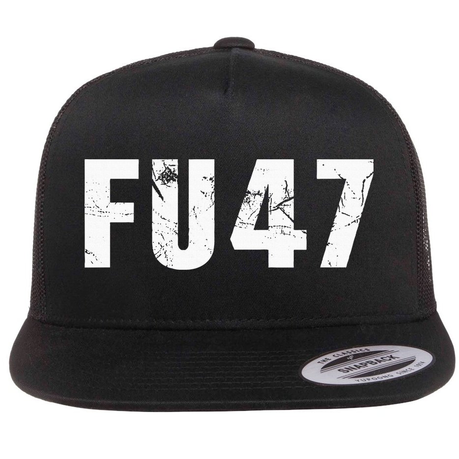 Funny Fu47 Anti Trump Patriotic Pro Harris Democrat 2024 Flat Bill Trucker Hat