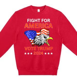 Fight For America Trump 2024 We The People Have Had Enough Premium Crewneck Sweatshirt