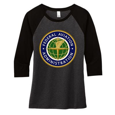 Faa Federal Aviation Administration Women's Tri-Blend 3/4-Sleeve Raglan Shirt