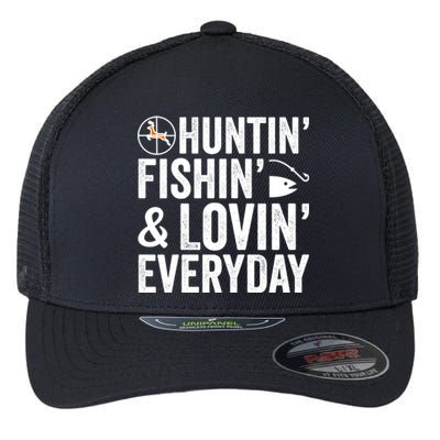 Funny Fishing And Hunting Gift Flexfit Unipanel Trucker Cap