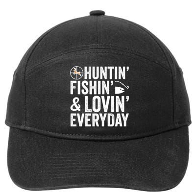 Funny Fishing And Hunting Gift 7-Panel Snapback Hat