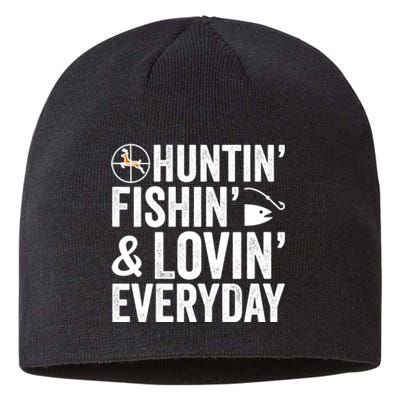 Funny Fishing And Hunting Gift Sustainable Beanie