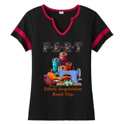 Fart Fabric Acquisition Road Trip Sewing F.A.R.T Quilting Ladies Halftime Notch Neck Tee