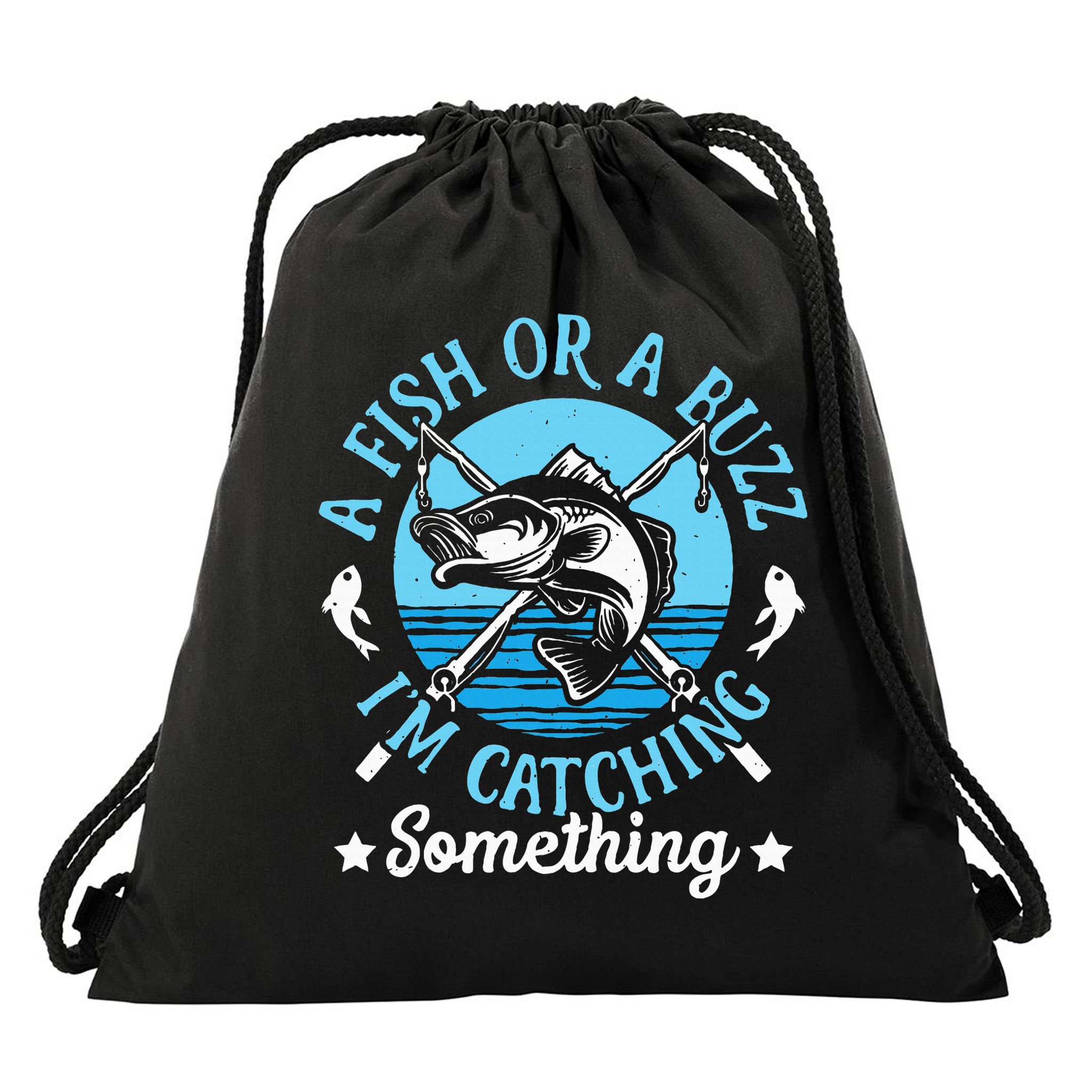 Funny Fishing A Fish Or A Buzz Drawstring Bag