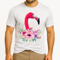 Flamingo Floral Art Cooling Performance Crew T-Shirt