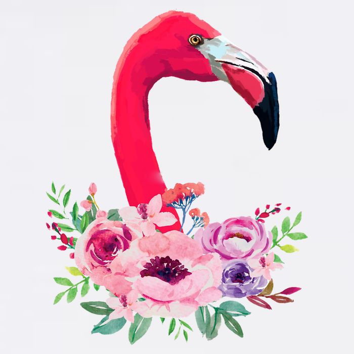 Flamingo Floral Art Cooling Performance Crew T-Shirt