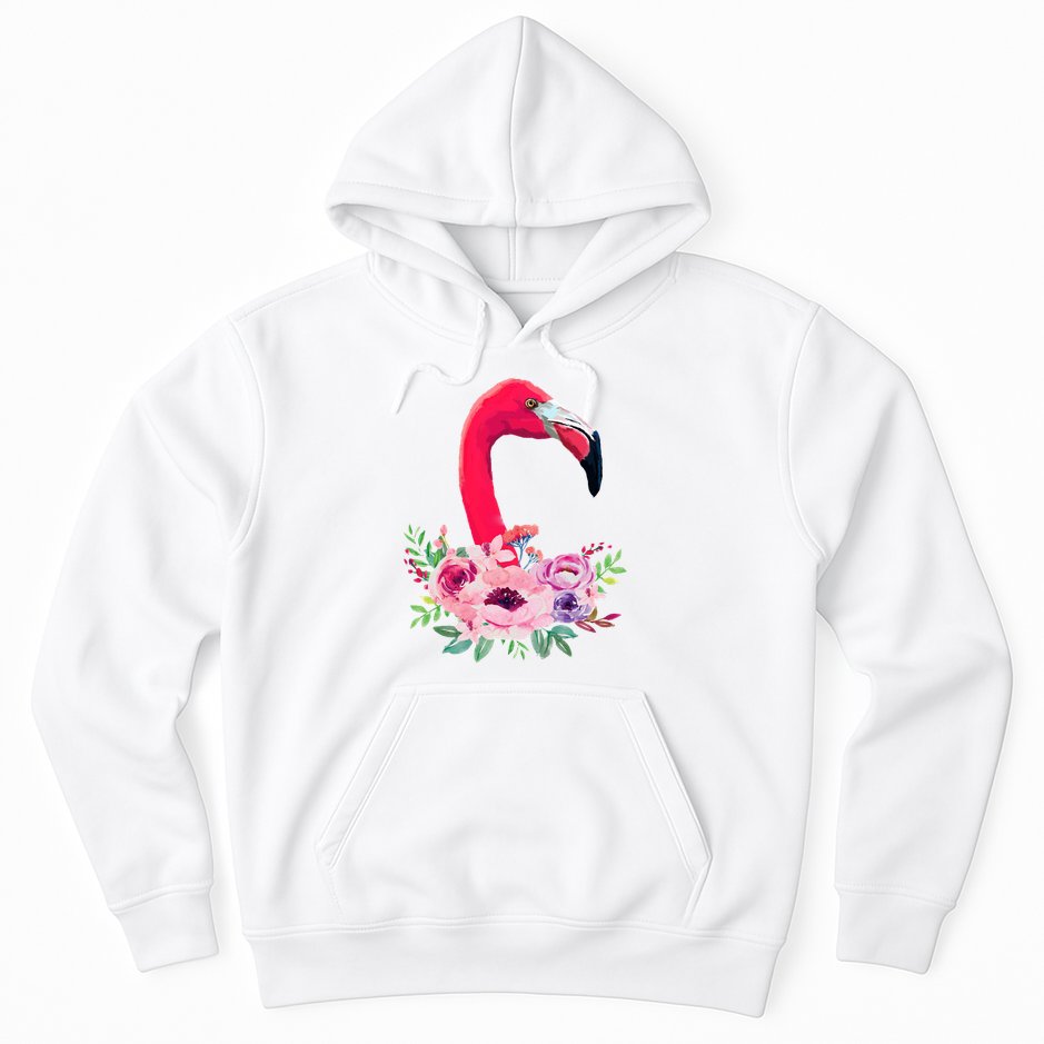 Flamingo Floral Art Hoodie