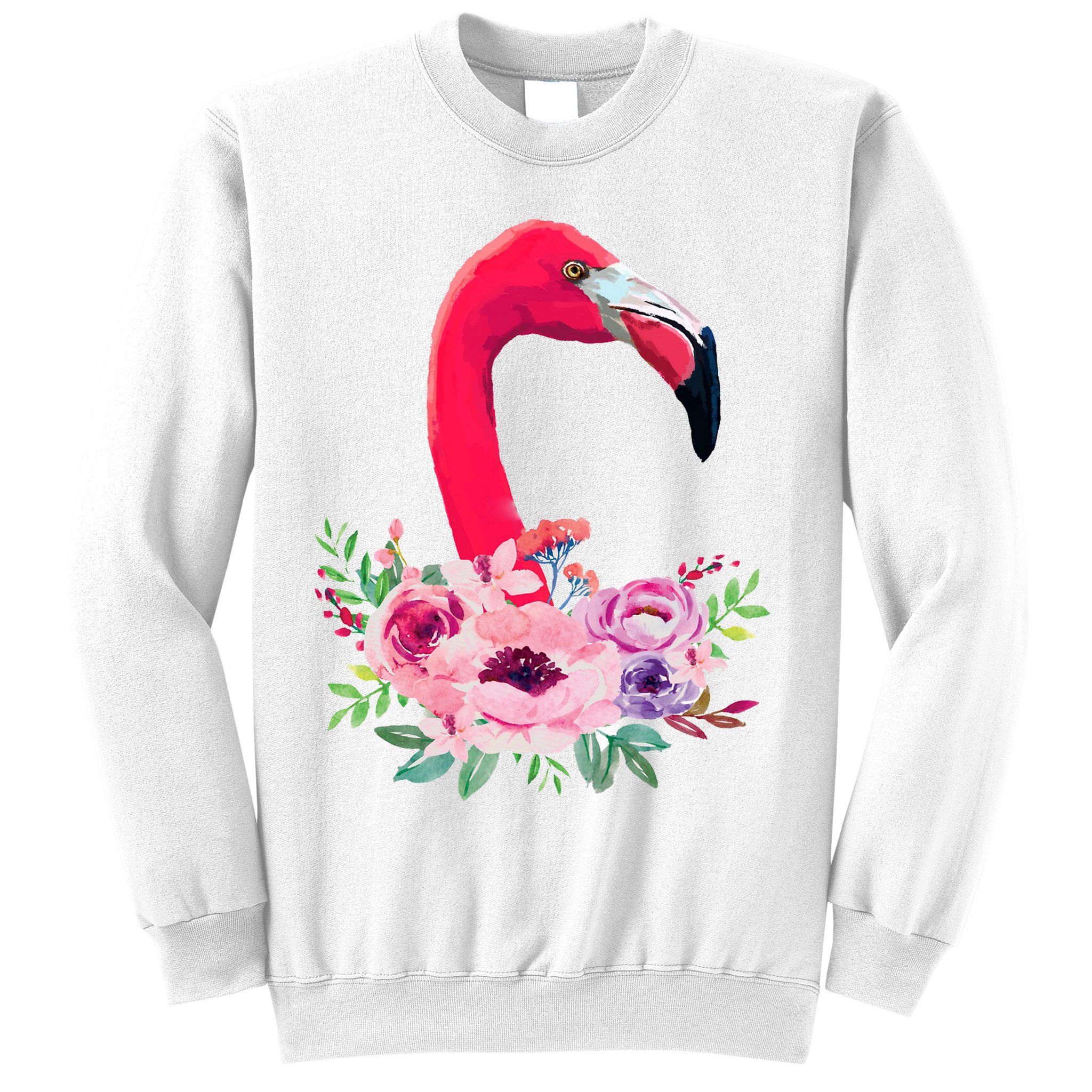 Flamingo Floral Art Sweatshirt