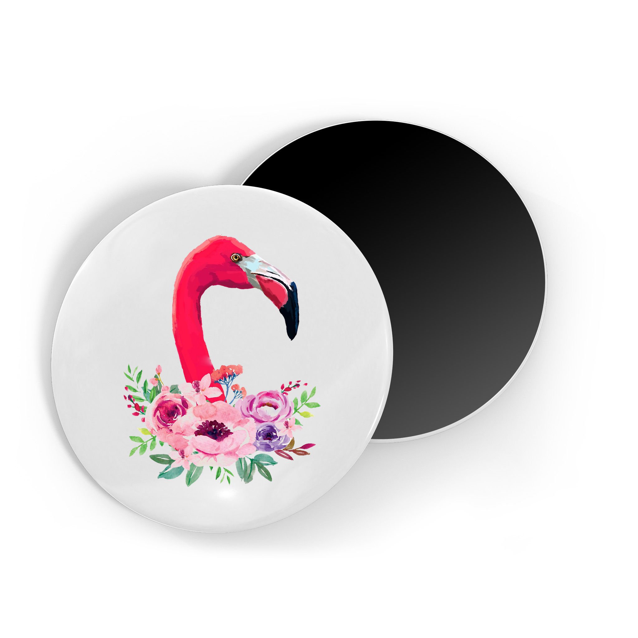 Flamingo Floral Art Magnet