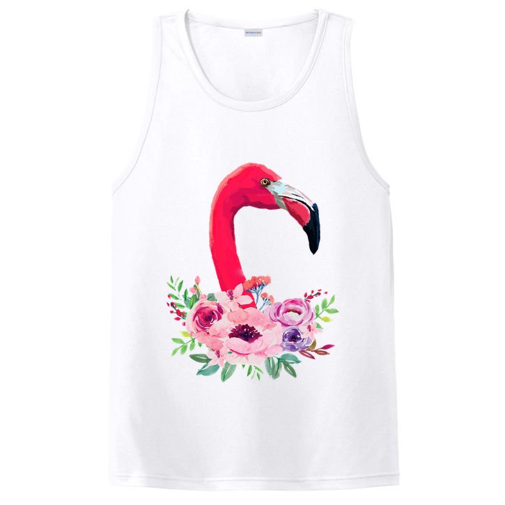 Flamingo Floral Art PosiCharge Competitor Tank