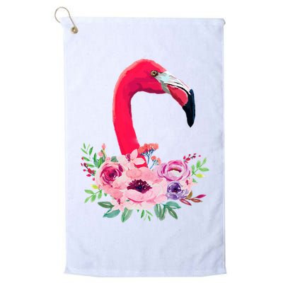 Flamingo Floral Art Golf Towel