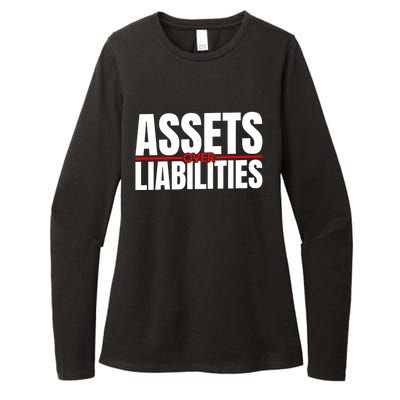 Funny For Accounting And Accountant Assets Over Liabilities Womens CVC Long Sleeve Shirt