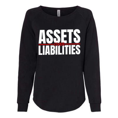 Funny For Accounting And Accountant Assets Over Liabilities Womens California Wash Sweatshirt