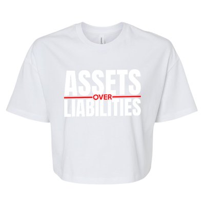 Funny For Accounting And Accountant Assets Over Liabilities Bella+Canvas Jersey Crop Tee