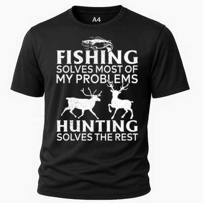 Funny Fishing And Hunting Gift Christmas Humor Hunter Cool Cooling Performance Crew T-Shirt