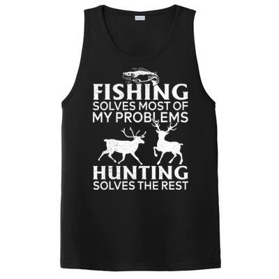 Funny Fishing And Hunting Gift Christmas Humor Hunter Cool PosiCharge Competitor Tank