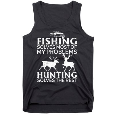 Funny Fishing And Hunting Gift Christmas Humor Hunter Cool Tank Top