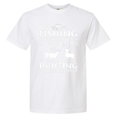 Funny Fishing And Hunting Gift Christmas Humor Hunter Cool Garment-Dyed Heavyweight T-Shirt