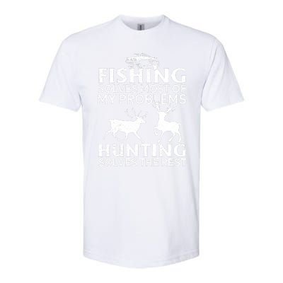 Funny Fishing And Hunting Gift Christmas Humor Hunter Cool Softstyle CVC T-Shirt