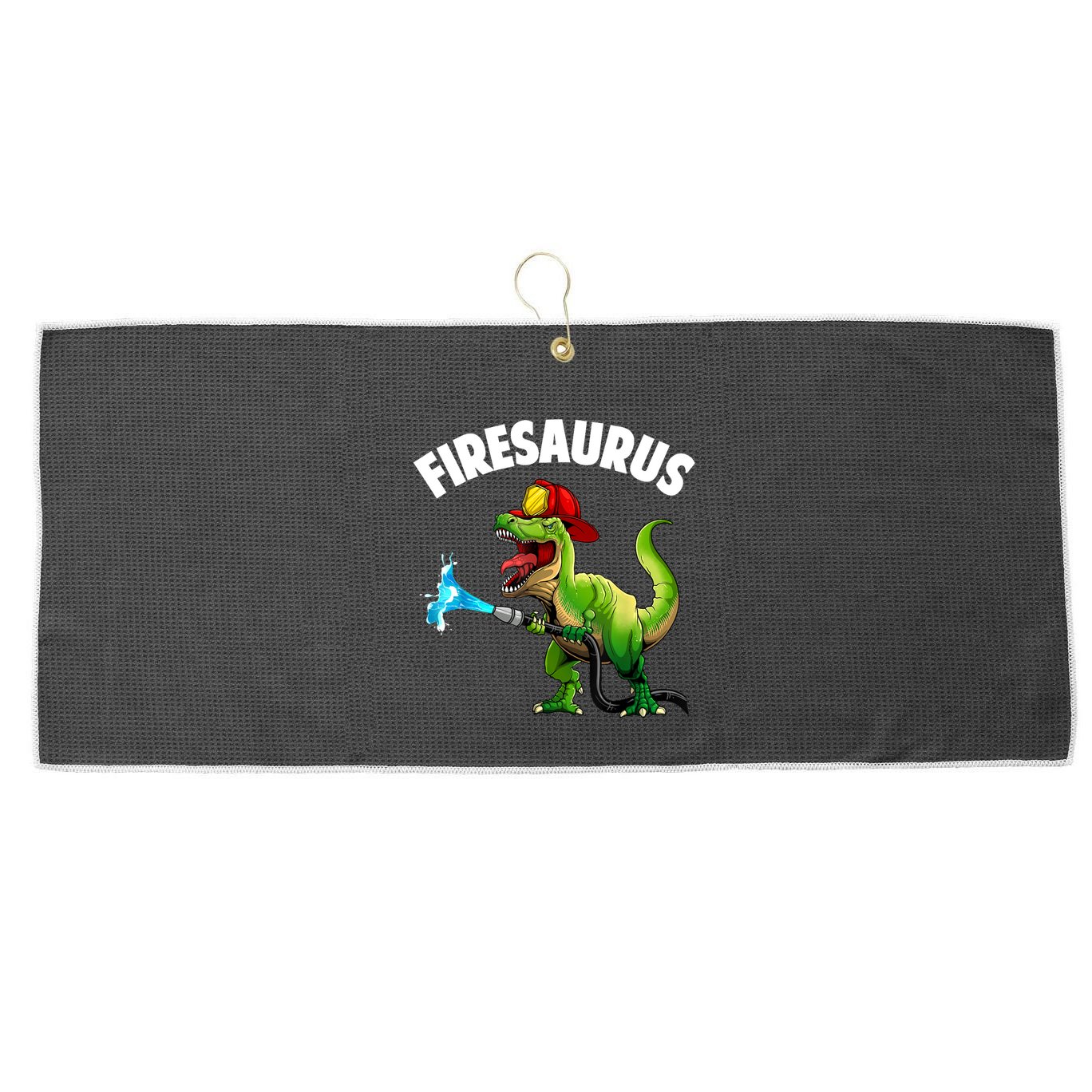 Future Firefighter Art For Fire Department Fireman Large Microfiber Waffle Golf Towel