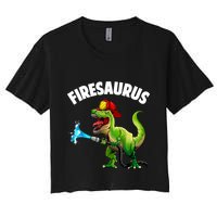 Future Firefighter Art For Fire Department Fireman Women's Crop Top Tee