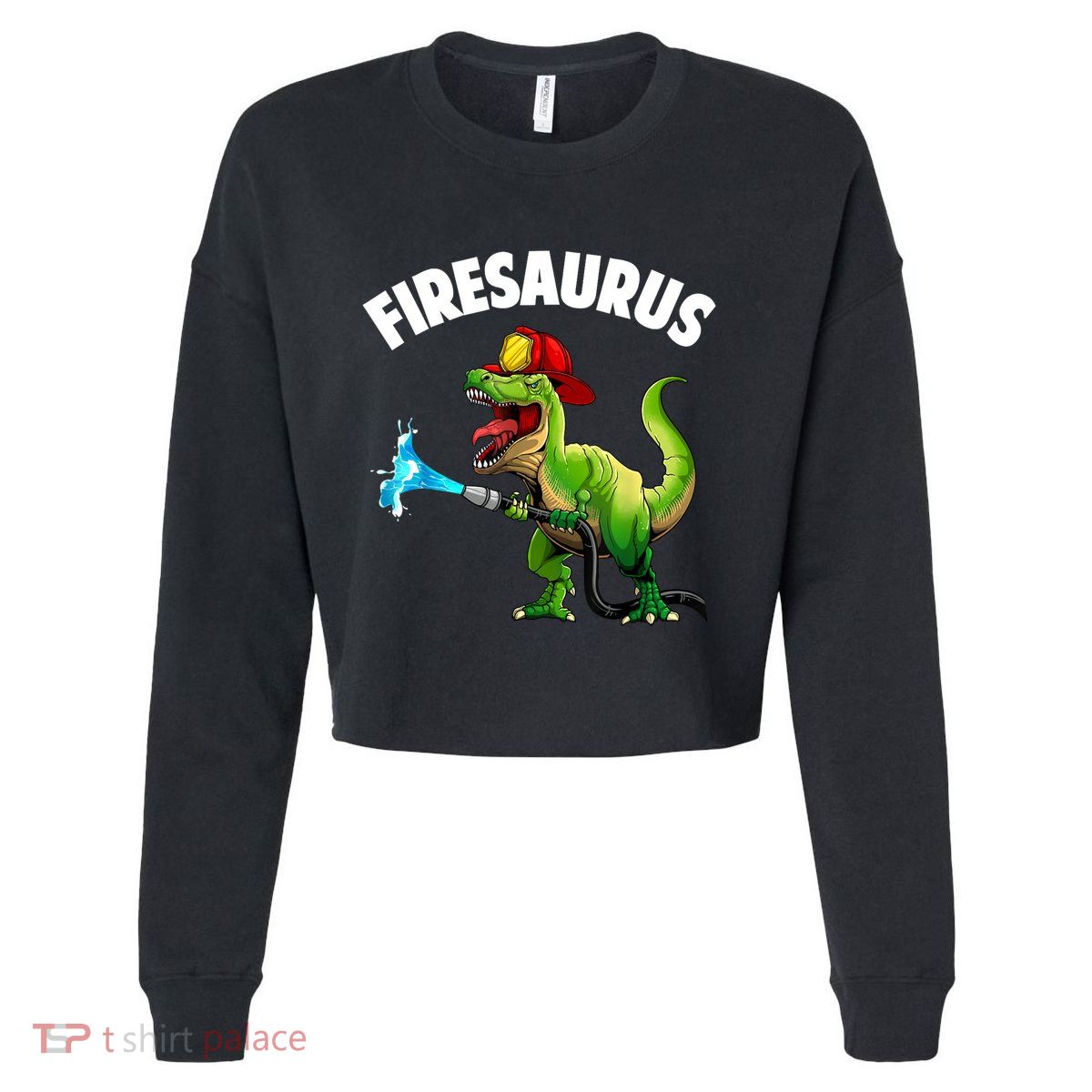 Future Firefighter Art For Fire Department Fireman Cropped Pullover Crew