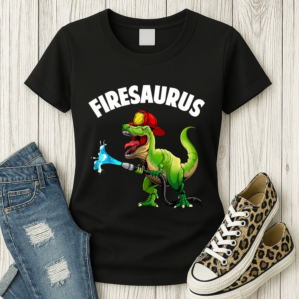 Future Firefighter Art For Fire Department Fireman Womens T-Shirt