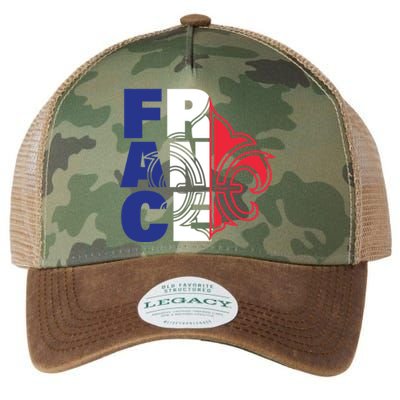 France Flag And Fleurdelis Patriotic Elegance Gift Legacy Tie Dye Trucker Hat