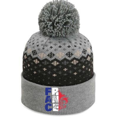 France Flag And Fleurdelis Patriotic Elegance Gift The Baniff Cuffed Pom Beanie