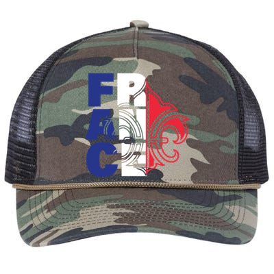 France Flag And Fleurdelis Patriotic Elegance Gift Retro Rope Trucker Hat Cap