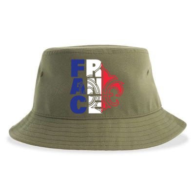 France Flag And Fleurdelis Patriotic Elegance Gift Sustainable Bucket Hat