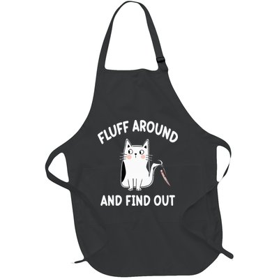 Funny Fluff Around And Find Out Sarcasm Full-Length Apron With Pockets